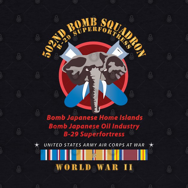 502nd Bomb Squadron - B-29 Superfortress - Campaigns - World War II w PAC SVC X 300 by twix123844